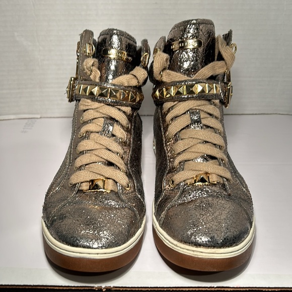 Michael Kors Glam Studded High top sneakers size 8. - Picture 2 of 15